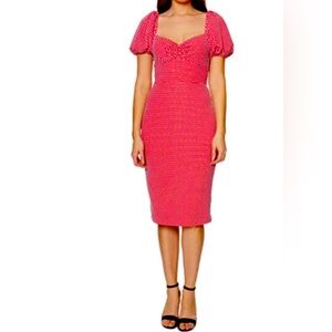 Betsey Johnson NWT Red White polka dot dress